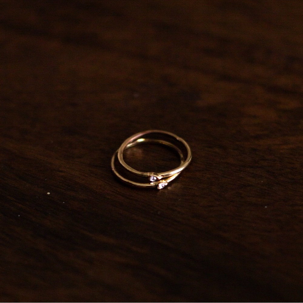 Gold Stacking Rings - Picture 2 of 2